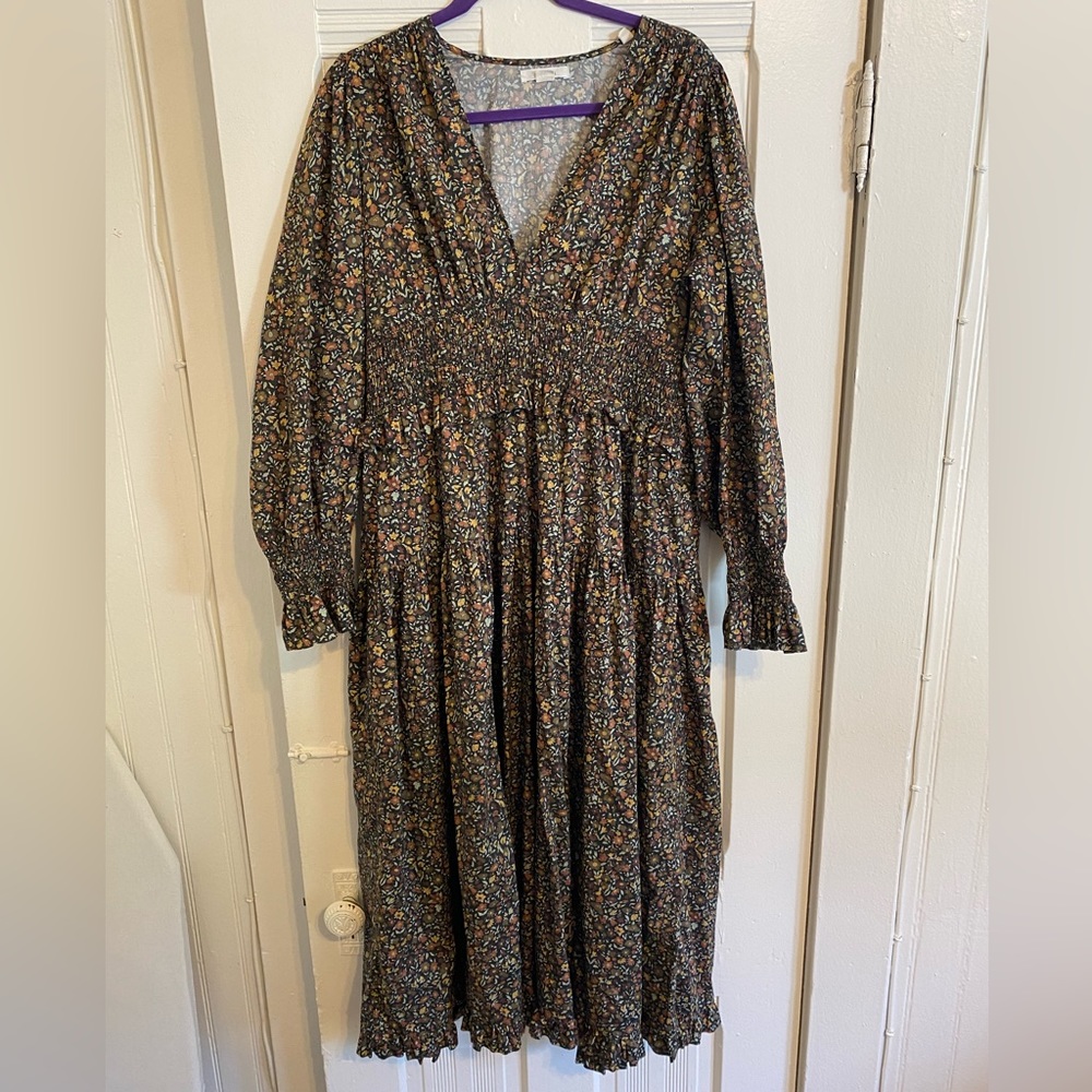 Doen Cecily dress black poppy bell floral